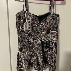 Gold and Black Swimsuit - Size 16